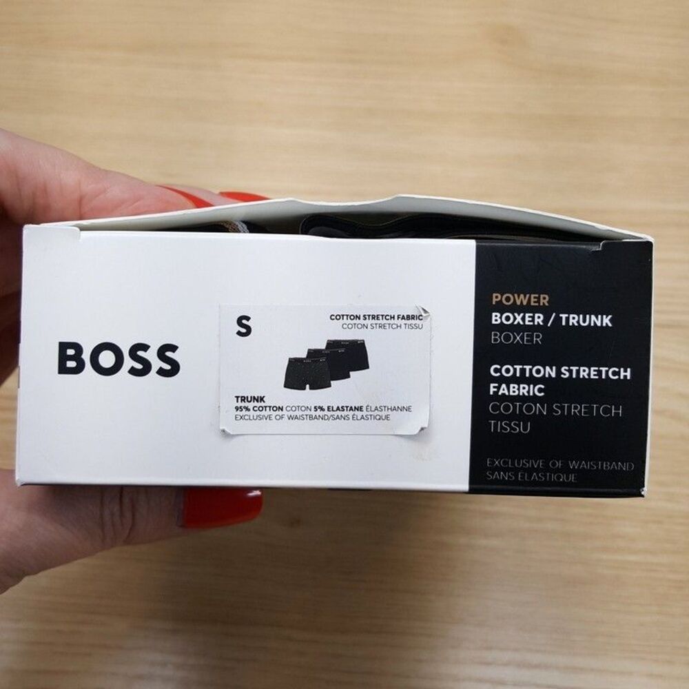 HUGO BOSS Boxer Briefs Mens Small 3-Pack Power Trunk Cotton Stretch Logo - Picture 4 of 7